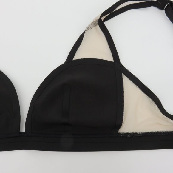 Victorias Secret Women Small Black Mesh Plunge Bralette Nylon Style 24492967 NEW - Picture 10 of 16